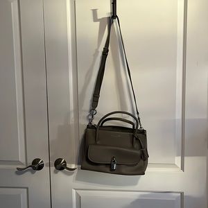 Gray Marc Jacobs lock bag